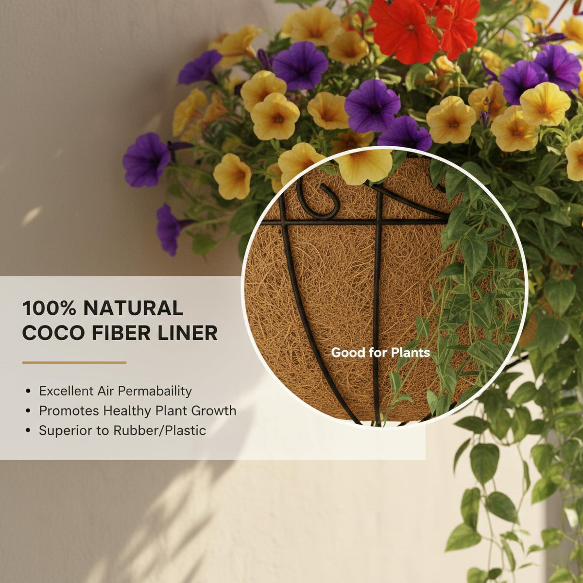 GYATSOCYG rustproof iron frame resists weather for outdoor hanging.
