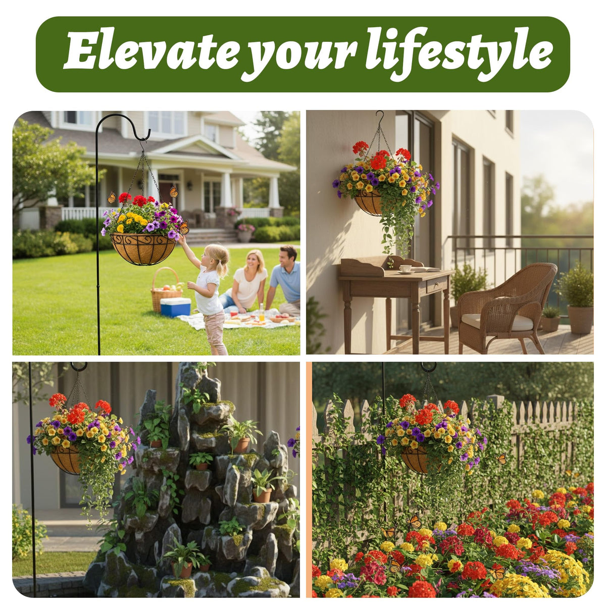 GYATSOCYG natural aesthetic enhances patios, porches, and indoor displays.