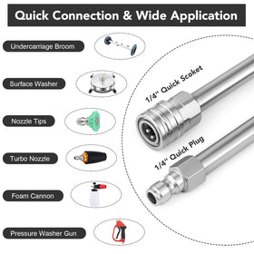 Gyfent 135 inch extended wand enabling ground level reach