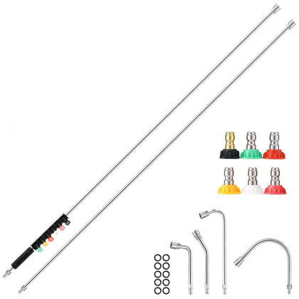 Gyfent 60 inch straight extension wand for high gutter access
