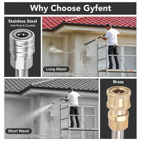 Gyfent nozzle tips set with six options for versatile cleaning