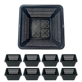 Gyfofix 9-inch aquatic plant basket showing soil containment and water flow for rooted plants