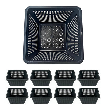 Gyfofix 9-inch aquatic plant basket showing soil containment and water flow for rooted plants