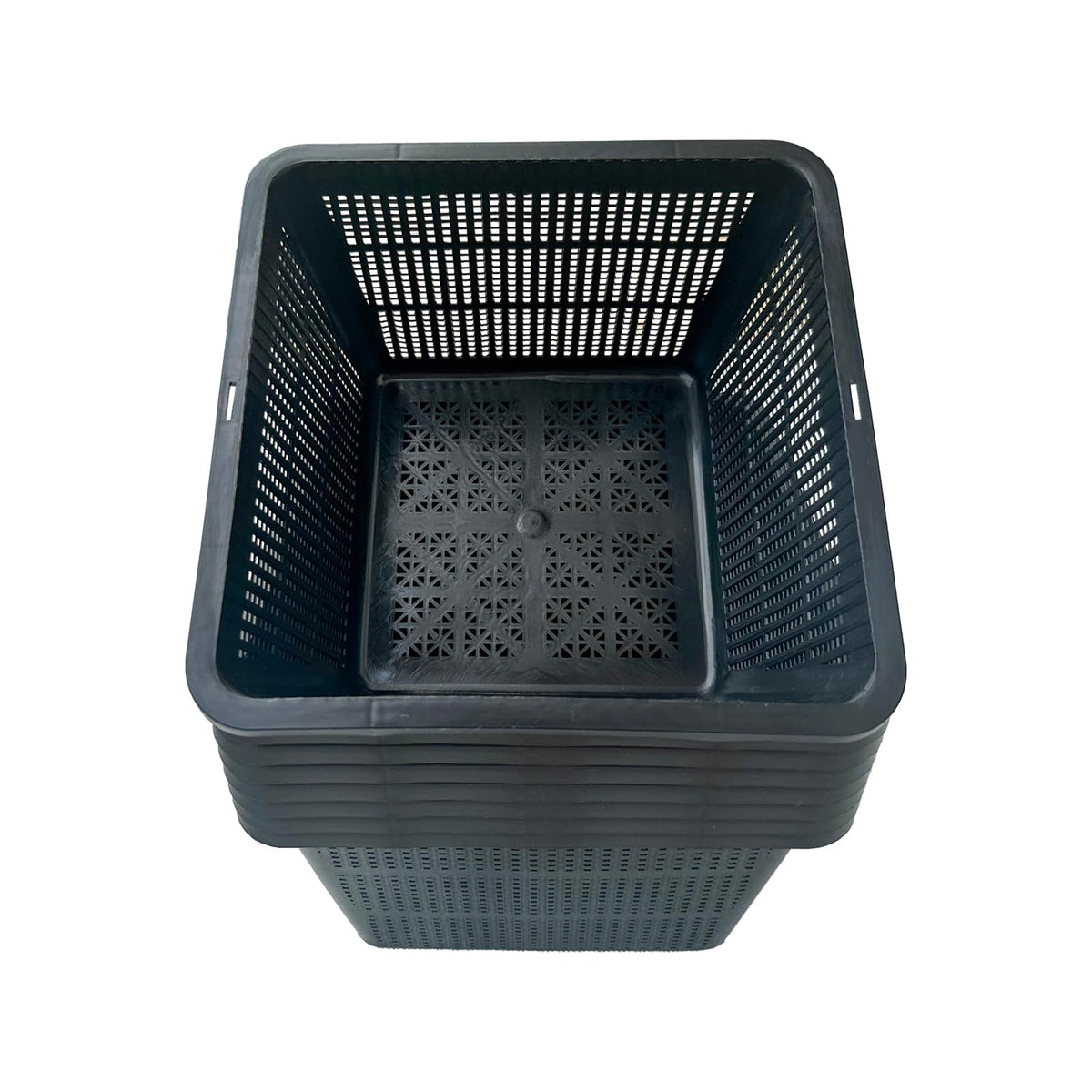 Gyfofix 9-inch baskets prepared for hydroponic water garden setup