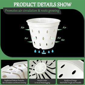 Gyfofix side and bottom holes improve airflow around plant roots