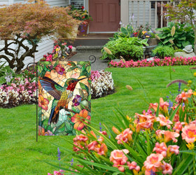 GYGWAI burlap yard flag for outdoor spring displays with weather- and fade-resistant finish.