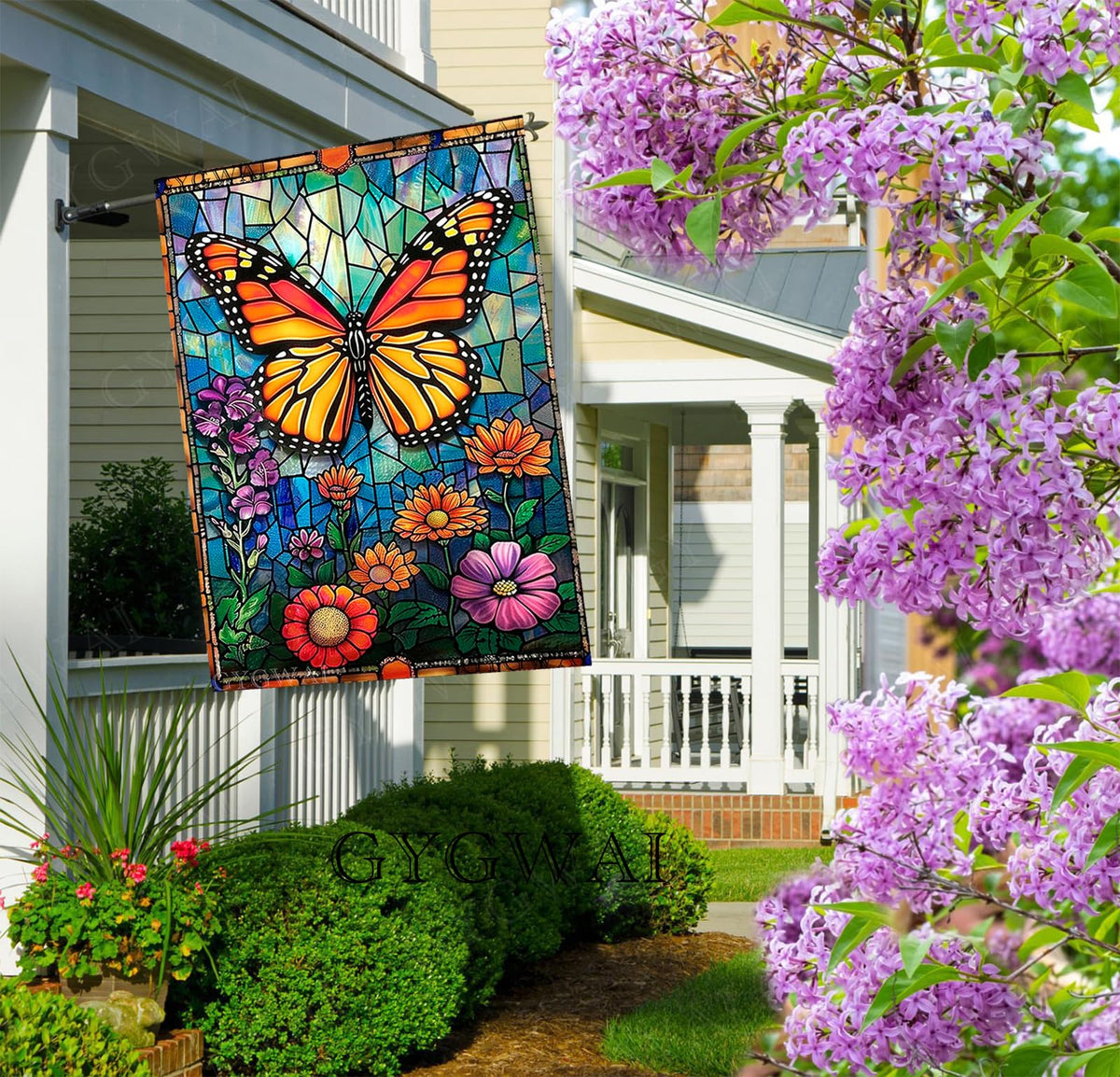 GYGWAI double-sided print ensures bright details visible from every approach.