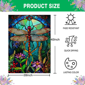 GYGWAI outdoor flag elevates porch or lawn with stained glass charm.