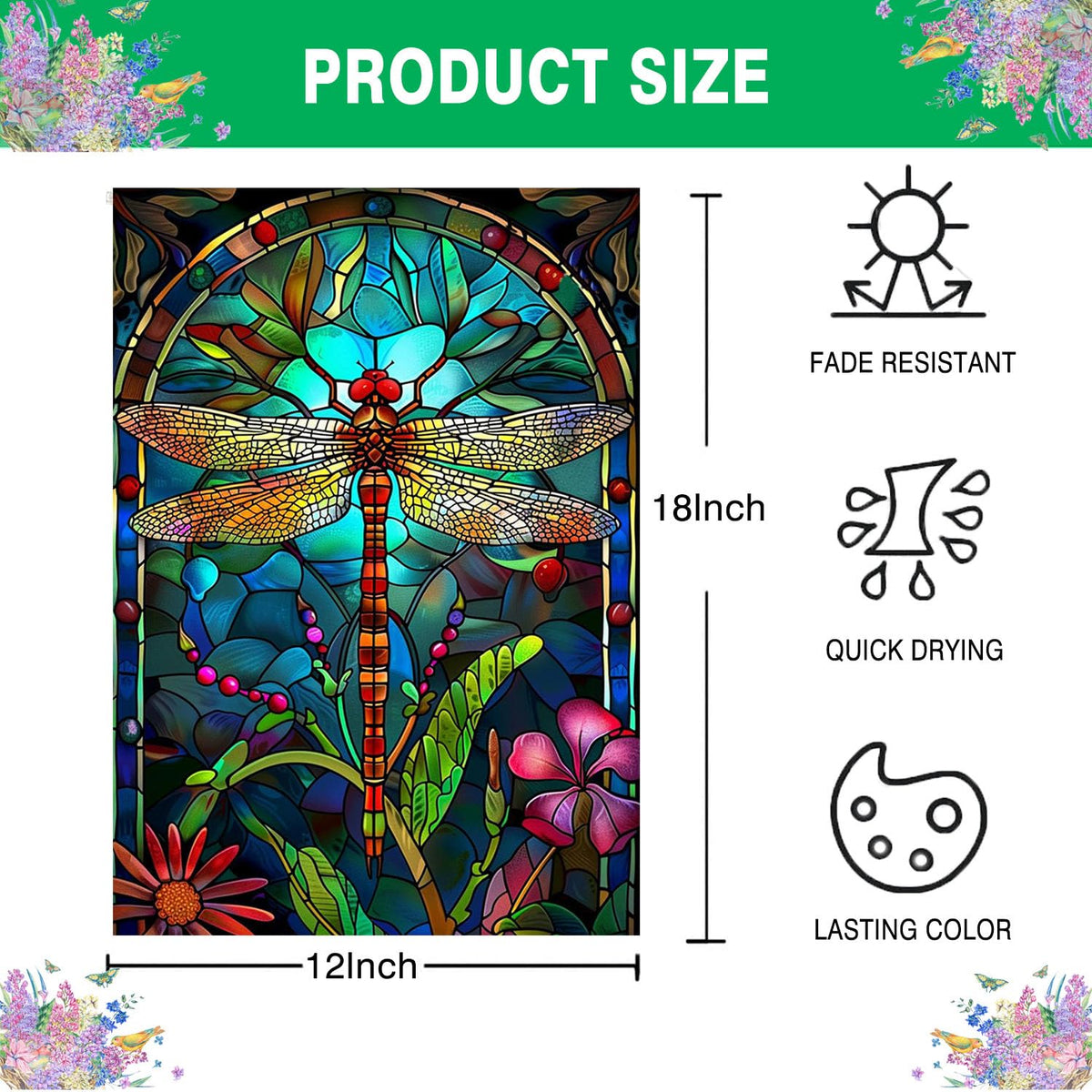 GYGWAI spring garden flag 12x18 adds seasonal charm to porches or balconies.