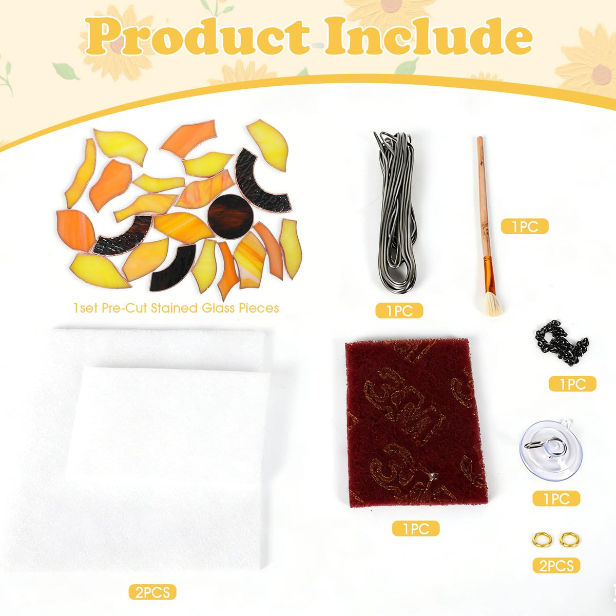 GYHPD sun catcher stained glass kit pre-cut pieces ensure safe, stress-free assembly