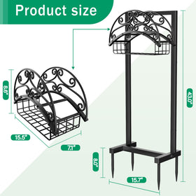 Gykoeaty outdoor hose stand suitable for yard, garden beds, and lawns.