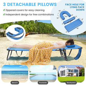 GYMAX washable pillows on durable fabric for easy cleaning and outdoor comfort.