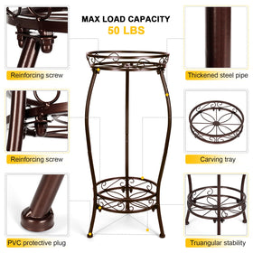 Gynyinly heavy-duty outdoor plant stand on balcony with sturdy metal frame