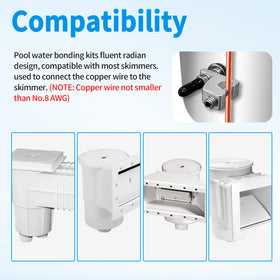 GYPNS BWB680AG bonded-plate beside Hayward skimmer for broad compatibility.