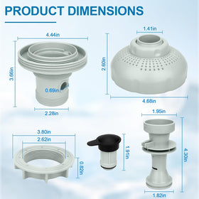 GYPNS Intex air jet valve nozzle image highlights compatibility as a pool replacement part.