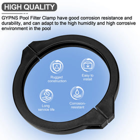 GYPNS pool filter clamp with nuts screws for quick maintenance