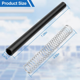 GYPNS two-pack black chlorinator hoses with spring support for secure connections