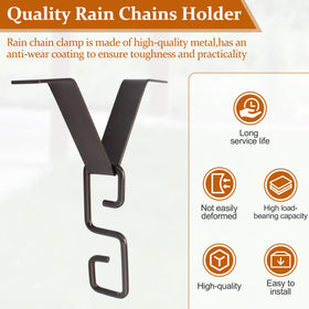 GYPNS copper rain chain holder enhances decor while guiding water gracefully.