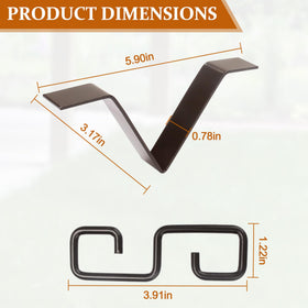 GYPNS V-shaped hanger secures rain chain with sturdy support for various gutter outlets.