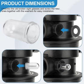 GYPNS SPX0710MA durable plastic sight glass resists breakage.