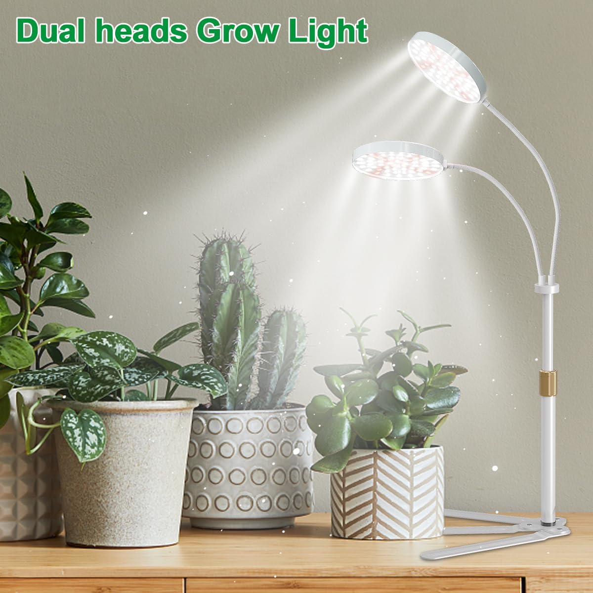 GYTF grow light, easy 30-second assembly and adjustable height 9–16 inches