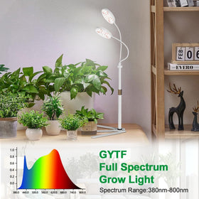 GYTF grow light with stable base and 360° gooseneck, flexible plant placement