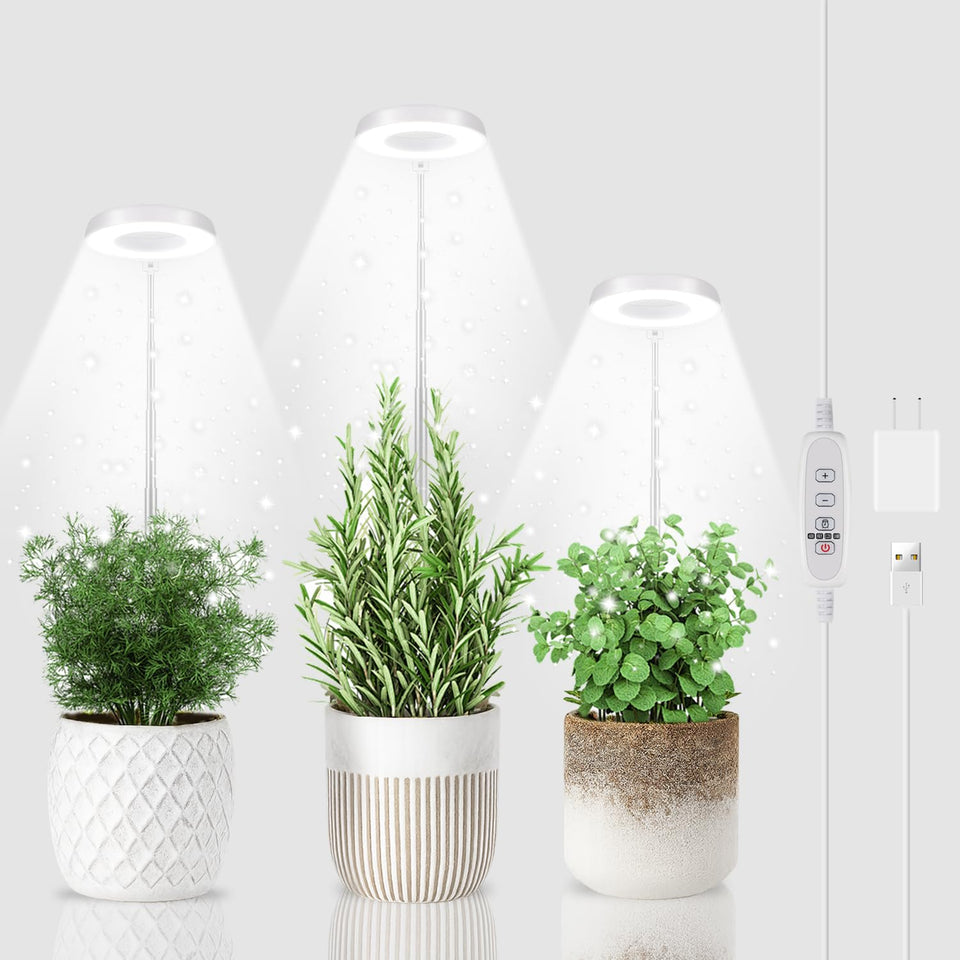 GYTF Halo Grow Light 6000K with 48 LEDs for indoor plant growth