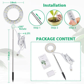 GYTF Halo Grow Light ideal for indoor plants like succulents and bonsai