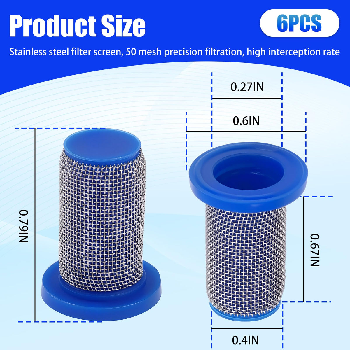 GYUTONG 50 mesh stainless steel screen maintains flow while filtering