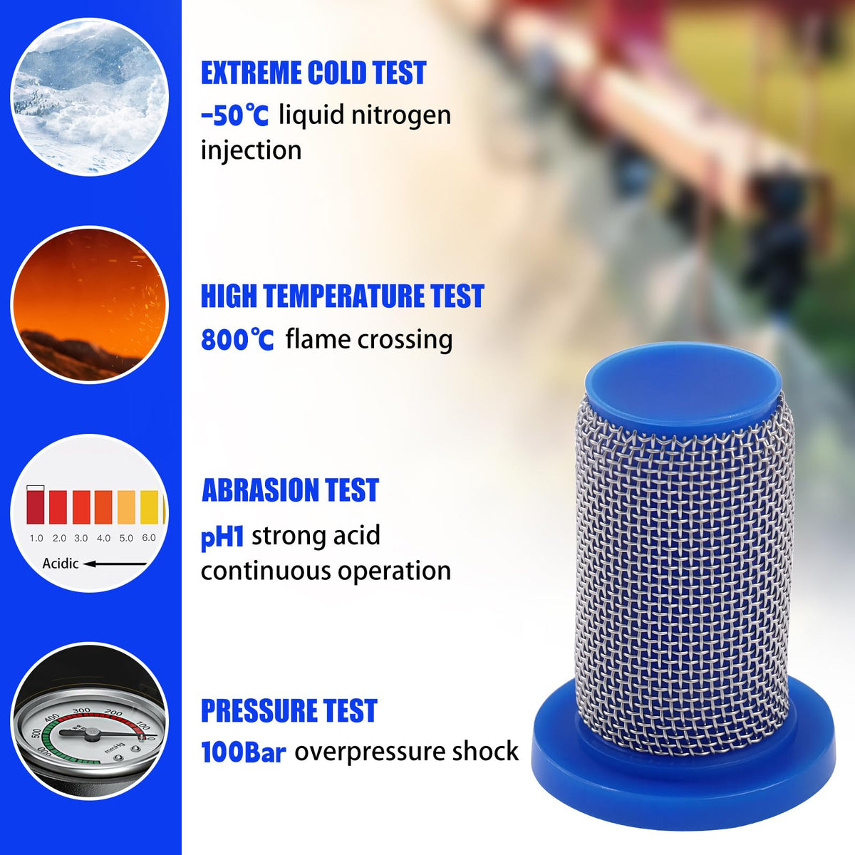 GYUTONG replacement nozzle filter designed to extend spray tip longevity
