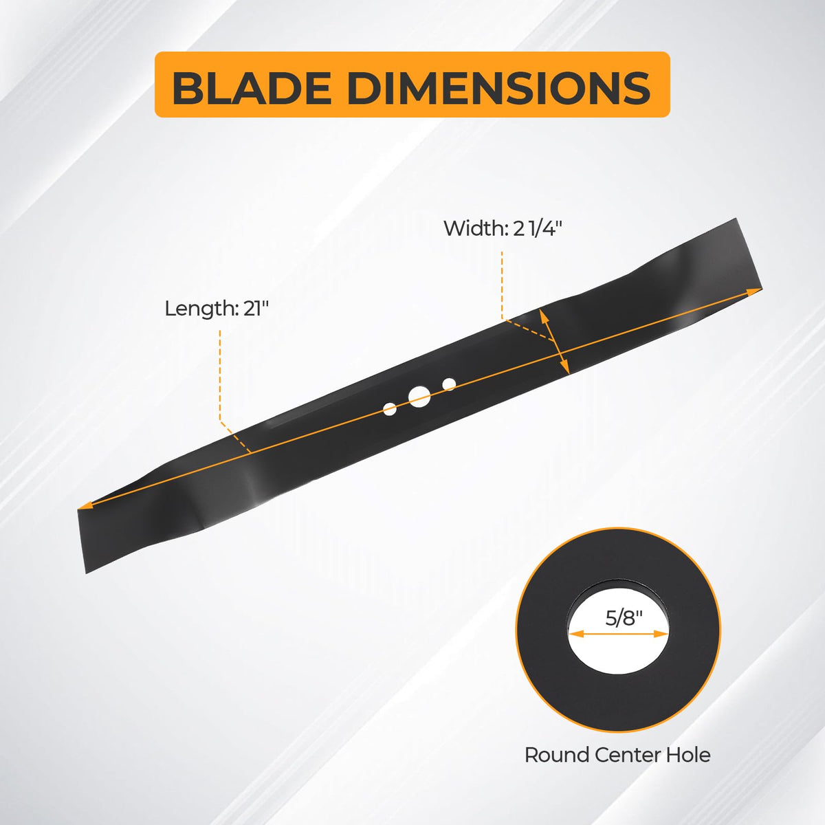 GYZJ blade sharp cutting edge for clean mowing performance.