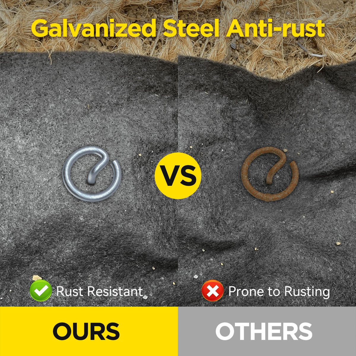 GZBEVITAR galvanized pin resists rust in diverse soils