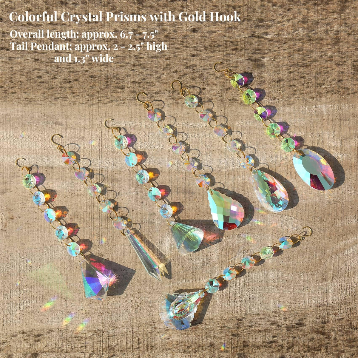 GZCGLN seven piece crystal set for chandeliers enhances light reflections