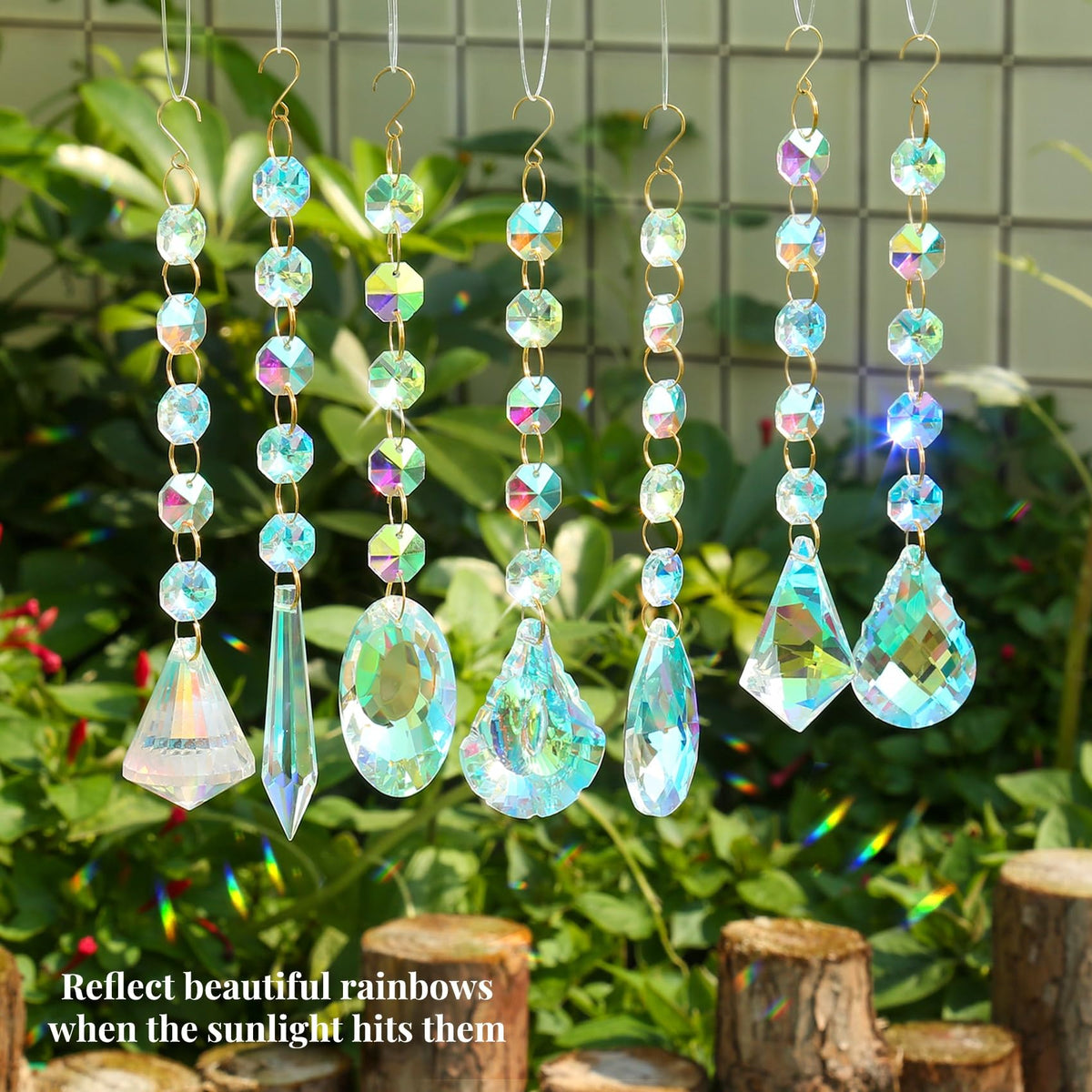 GZCGLN crystal pendants hang as elegant indoor decor accents