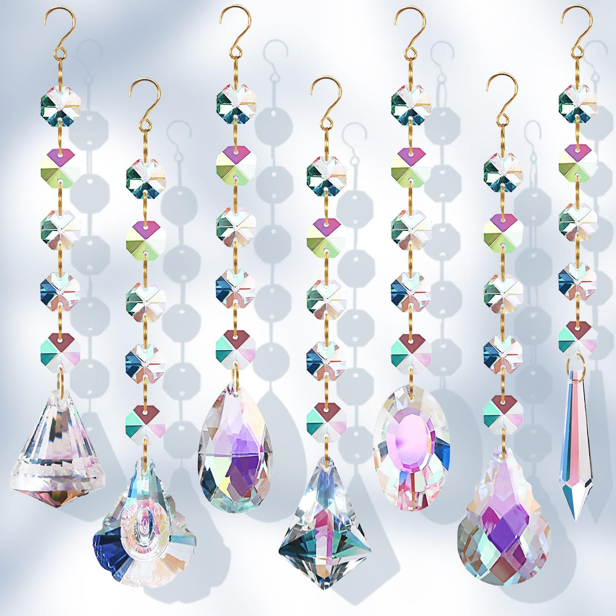 GZCGLN rainbow prism sun catcher on a sunny window adds color