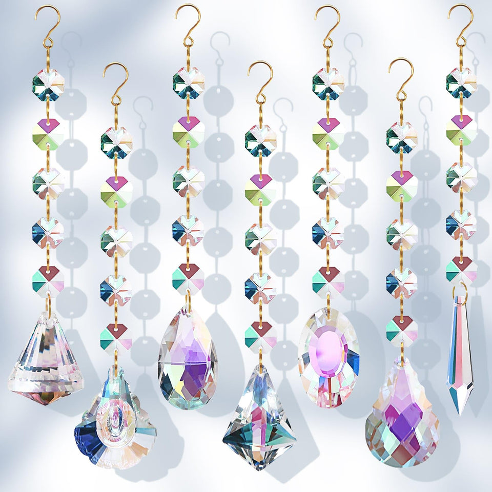 GZCGLN rainbow prism sun catcher on a sunny window adds color