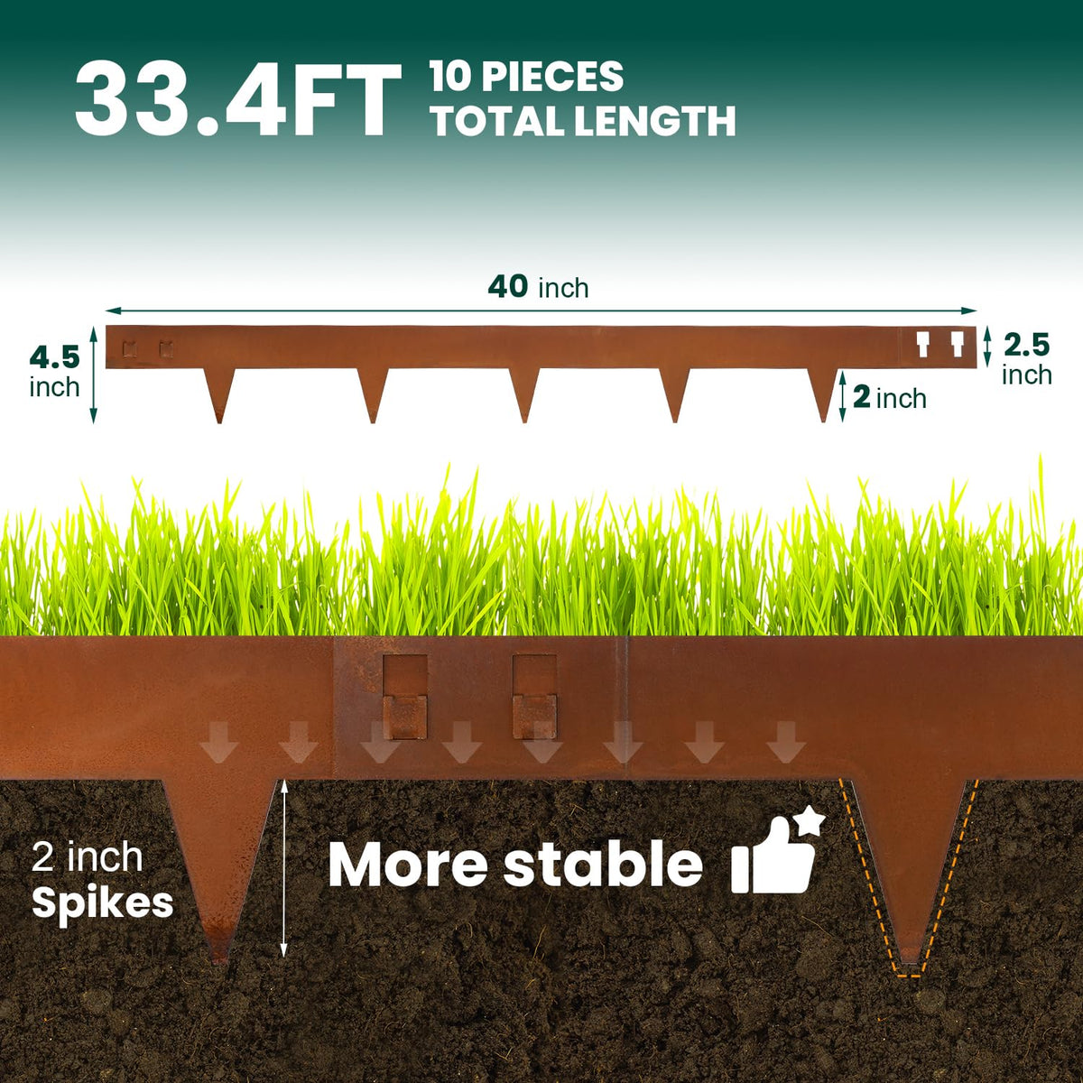 GZGNEEVL weather-resistant corten edging withstands outdoor conditions for years