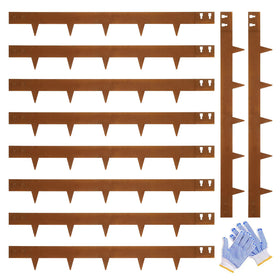 GZGNEEVL corten steel edging bundle showcases durable garden border solution.