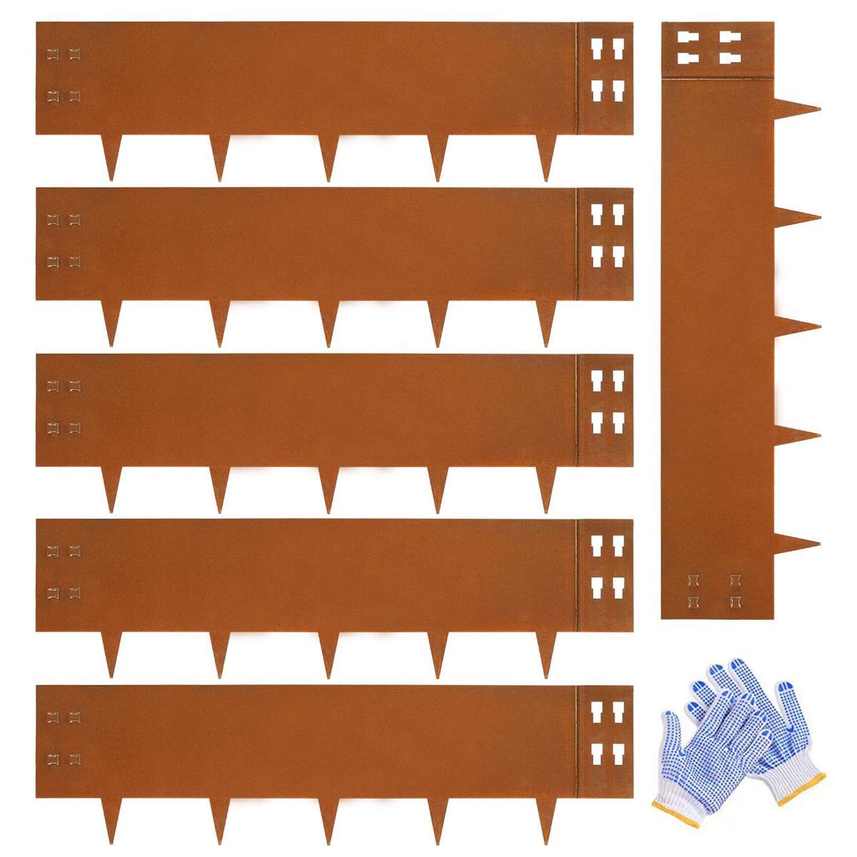 GZGNEEVL corten-steel-edging 40in-12in-tall anchors garden borders with durable weather resistance.