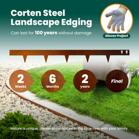 GZGNEEVL corten steel edging buckle design eases installation and shaping