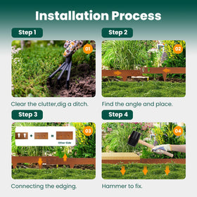 GZGNEEVL corten steel edging suits garden paths and patios.