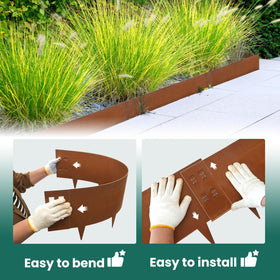 GZGNEEVL outdoor-path-border-edge defines walkways and contains mulch.