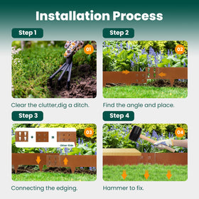 Six-pack edging delivers 20 feet of durable yard boundary.