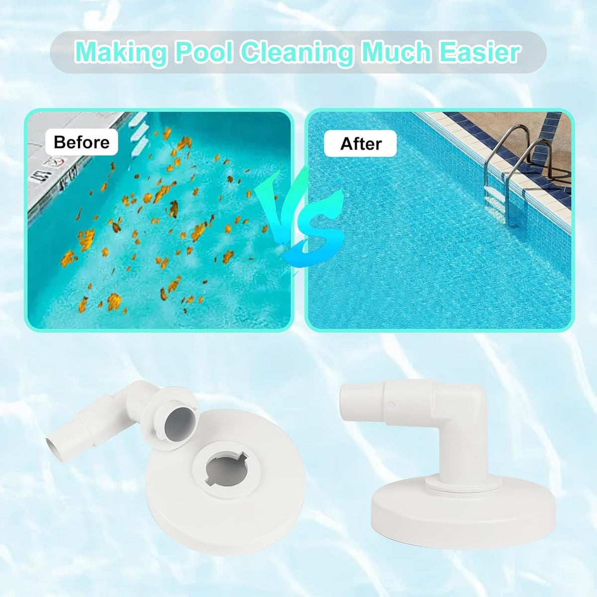 GZJoSum six-inch vacuum plate delivers solid debris pickup across the pool floor