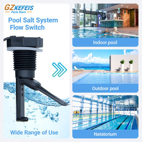 GZKEFEIS corrosion-resistant body on pool flow switch for durable performance.