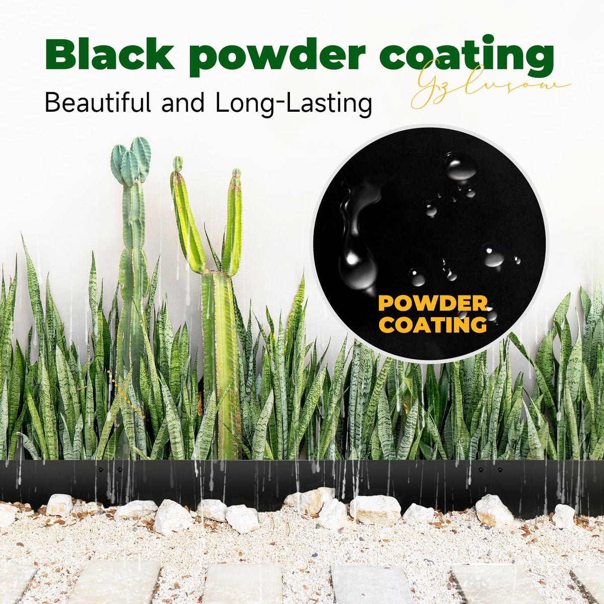 GZLVSOW 40-inch lawn border adapts to curved garden beds.