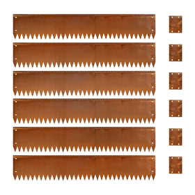 GZLVSOW Corten edging with pre-rusted finish for durable garden borders.