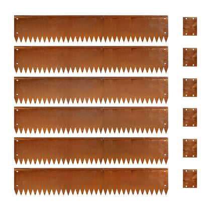 GZLVSOW Corten edging with pre-rusted finish for durable garden borders.