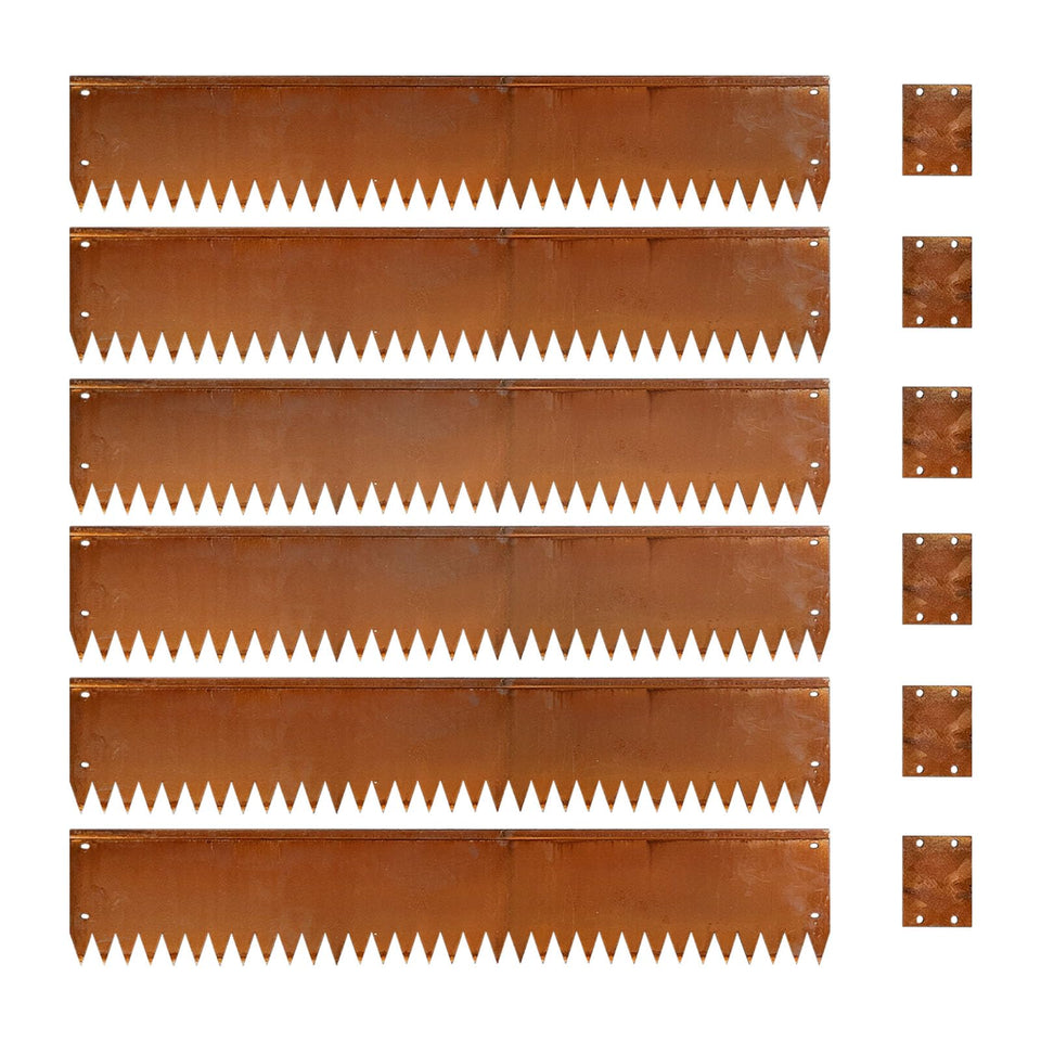 GZLVSOW Corten edging with pre-rusted finish for durable garden borders.