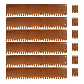 GZLVSOW corten steel edging in 40-inch segments for clean lawn borders